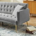 thumbnail image 5 of MYINDA Modern Velvet 70.07" 2 Seater Sofa, Gray, 5 of 7