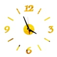 thumbnail image 1 of Injueey Relojes de pared luminosos Reloj grande Reloj Horloge 3D DIY Acrílico Espejo Pegatinas Cuarzo Duvar Saat Klock Moderno mudo Decoración del hogar Oro Injueey HA3328-03B, 1 of 6