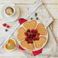 thumbnail image 2 of Heart-Shaped Non-Stick Breakfast Machine 5 Heart-Shaped Waffles Double-Sided Heating Home Breakfast Machine US Plug, 2 of 7