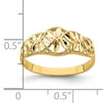 thumbnail image 4 of 14K Diamond-cut Cut-Out Vine and Leaf Design Dome Ring K4610, 4 of 7