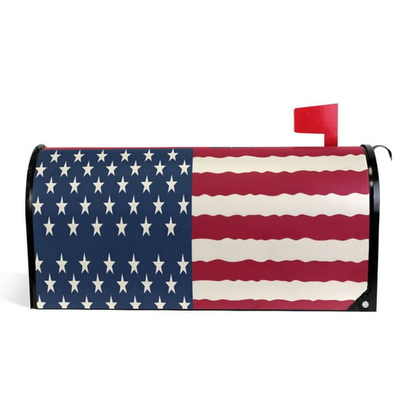 Ryvnso Mailbox Cover American Flag Magnetic Mailbox Wrap Standard Size 21x18 Inch