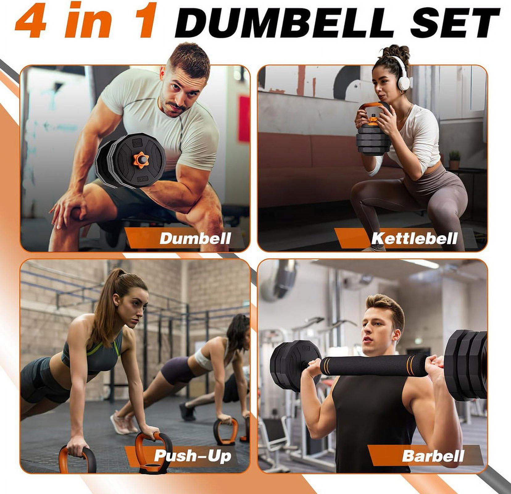 CELLOMOMO Adjustable Dumbbell Set, 66 lb