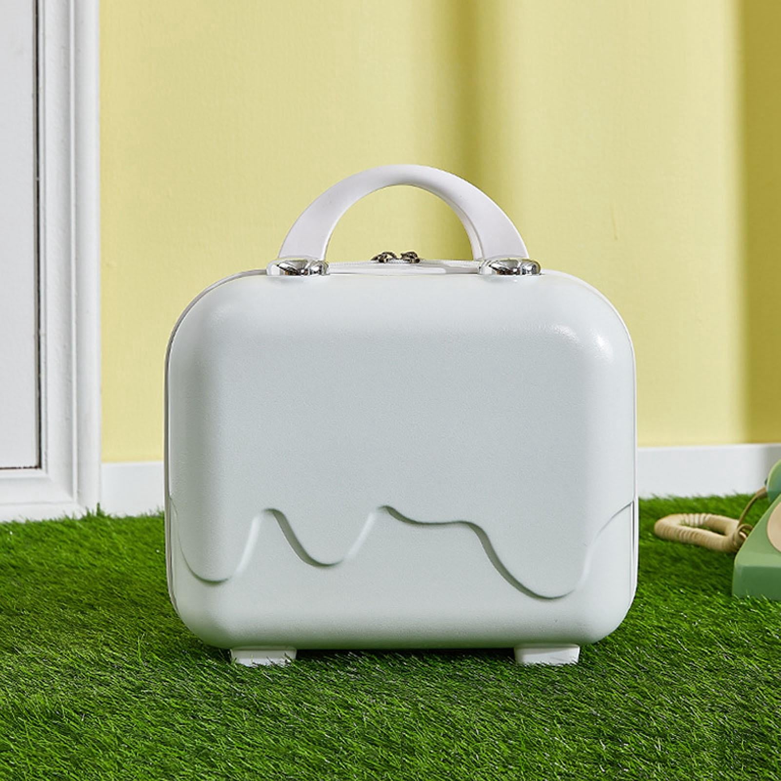 Yajisi 14" Cream Hard Shell Mini Carry‑On Luggage – Lightweight, Large Capacity, Anti‑Slip Feet, Durable ABS, Ideal for Flights