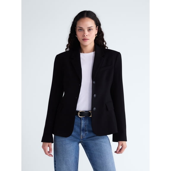 Scoop Women's and Women's Plus Notched Hourglass Blazer, Sizes XS-XXL