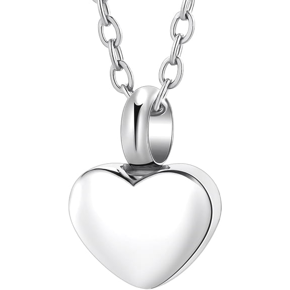 Mini Heart Cremation Urn Necklace for Ashes for Women Men Cremation Locket Jewelry with Keepsake Urn Memorial Ash Jewelry
