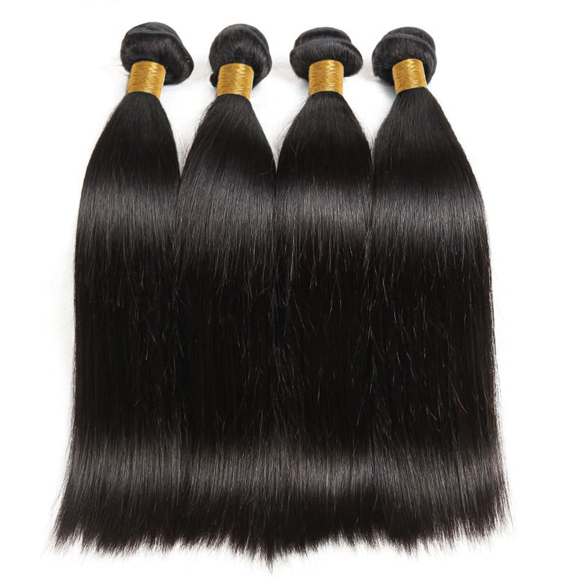 Bone Straight Human Hair Bundles 13×4 Lace Frontal Closure 100% Human Hair Weave Brazilian Straight Remy Human Hair Extensions