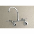 thumbnail image 2 of Kingston Brass Concord 8-Inch Adjustable Center Wall Mount Kitchen Faucet, Polished Chrome, 2 of 5