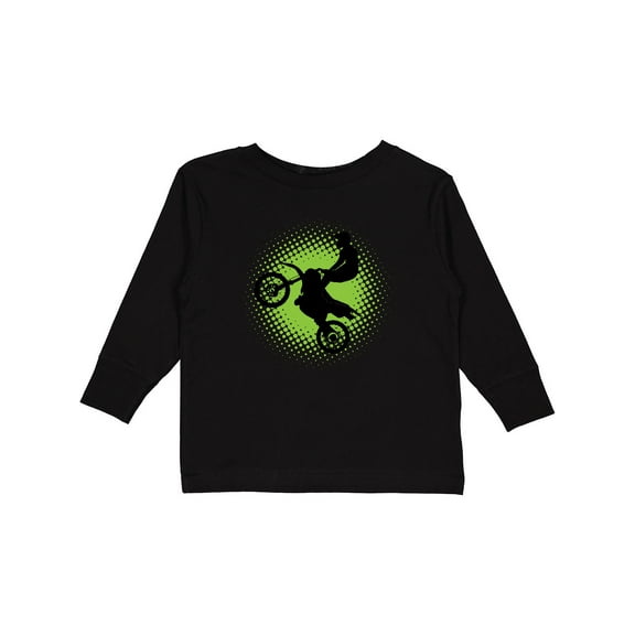Inktastic Motocross Rider Freestyle Sports Boys or Girls Long Sleeve Toddler T-Shirt
