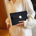 thumbnail image 2 of Retro Clutch Bag Women Clutch Bag Solid Color Envelope Shape Magnet Closure Portable Capacity Lightweight Coin Cards Lipstick Phone Storage Handbag, 2 of 8