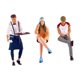 thumbnail image 3 of 3 piezas figuras de restaurante Strade Fareast Limited resina 1/64 figuras de personas artesanías Diorama, 3 of 8