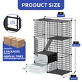 thumbnail image 5 of ModFusion 3-Level Metal Cat Cage with Litter Box – Spacious Indoor Playpen for Cats & Small Pets, Easy Assembly, Durable & Comfortable, 5 of 10