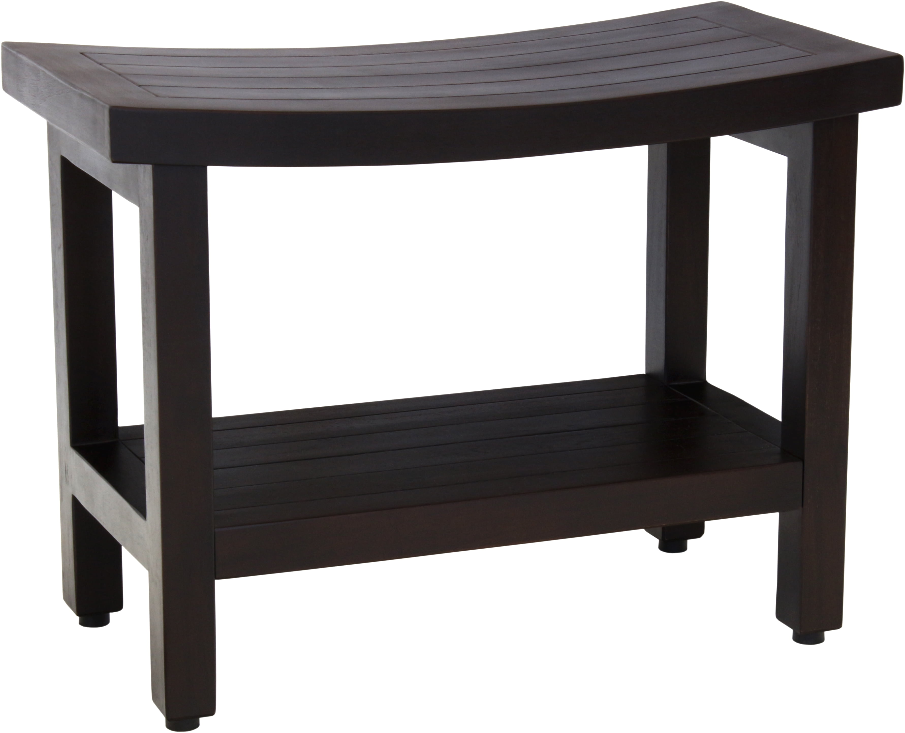 Dark teak shower bench sale