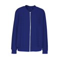 thumbnail image 5 of thefmos Women's Zip Up Long Sleeve Knit Jacket Solid Color Casual Slim Fit Outerwear Fashion Fall Winter Clothes, Blue L, 5 of 6