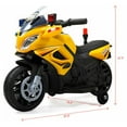 thumbnail image 2 of Lowestbest 6V Kids Electric Motorcycle, Kids Ride on Motorcycle, Battery Powered 4 Wheels Motorcycle Toy for Children Ages 1-5, 2 of 7