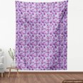thumbnail image 4 of Ambesonne Jungle Floral Fabric by the Yard Upholstery, Modern Boho Violets, 2 Yards, Pale Lavender and Pastel Pink, 4 of 5