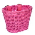 thumbnail image 3 of koolsoo Panier de Guidon pour Vélo pour Enfants en Rotin Imitation Panier Fait à la Main Simple et Rouge Rose, 3 of 9