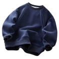 thumbnail image 3 of Huanglei Boys Solid Color Long Sleeve Crewneck Sweatshirt Korean Style Loose Fit Casual Pullover Hoodie For Kids Youth Children Outerwear Sport Sweatshirt Coat, 3 of 5
