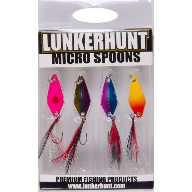 Lunkerhunt Micro Spoons Fishing Lures, Reaction, 4 Count - Walmart.com ...