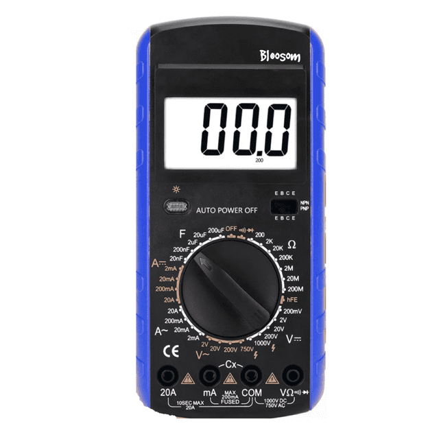 Multimetro Bloosom Professional Digital Lcd Portátil Ac/dc Dt-9205a Azul