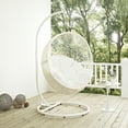 thumbnail image 5 of Modern Contemporary Urban Design Outdoor Patio Balcony Swing Chair, White, Rattan, 5 of 5