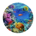 thumbnail image 4 of Orinice Colorful Coral Reef Fish Round Table Cover Stain Resistant Washable Indoor Outdoor Tablecloth Kitchen Dining Wedding Parties 100% Polyester Fiber 38-42, 4 of 8