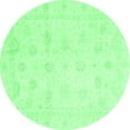 thumbnail image 1 of Ahgly Company Indoor Round Oriental Emerald Green Traditional Area Rugs, 6' Round, 1 of 4