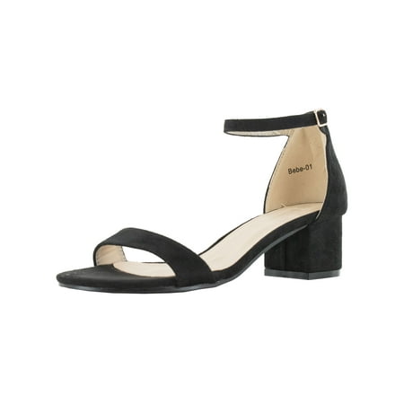 

Room Of Fashion Womens Bebe-01 Sandal Shoes Black-SU US 9