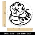 thumbnail image 2 of Sassy Snake with Tongue Sticking Out Self-Inking Rubber Stamp Ink Stamper - Brown Ink - Medium 1 Inch, 2 of 7