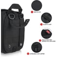 thumbnail image 3 of Bolsa táctica para cinturón de primeros auxilios, primeros auxilios Molle multifunción, mochila de supervivencia, bolsa táctica para dispositivos con cruz para senderismo, acampada, militar, 3 of 5