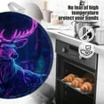 thumbnail image 2 of 2 PCS Pot Holders for Kitchen,Potholders Sets with Hook for Oven,Cooking,Baking,Neon - Lit Stag In An Enchanted Forest, 2 of 2