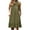 #Army Green, variant on Xixinqiwan Dresses for Women No Boundaries ,Women's Dandelion Print Round Neck Sleeveless Pocket Pleated Hem Patchwork Dress Army Green L