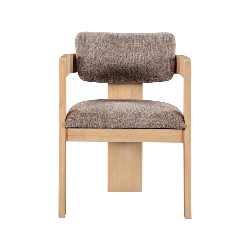 Meridian Furniture Sacha Brown Linen Textured Fabric Dining Chair (Set of 2)