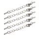 thumbnail image 5 of 10 Piezas de Plata Collar de Eslabones de Extensión Cadena Extensora de Joyería con Cierre de Langosta 1 Mm 2,2 Mm Baoblaze Broche extensor de la joyería, 5 of 8