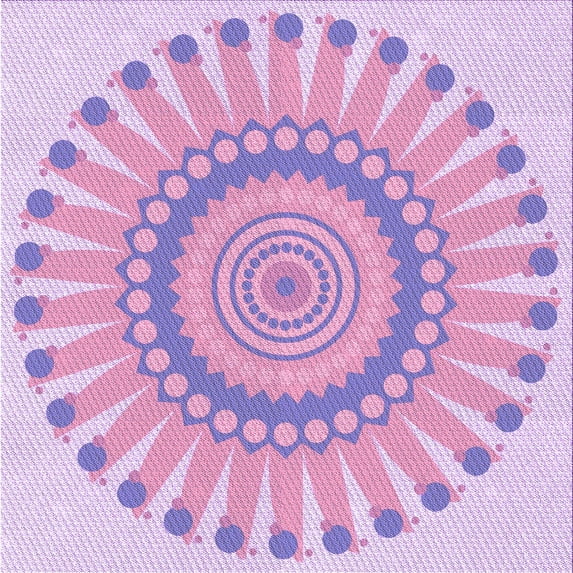 Ahgly Company Machine Washable Indoor Square Transitional Orchid Purple Area Rugs, 7' Square