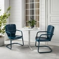 thumbnail image 6 of Crosley Furniture Ridgeland 3 Piece Metal Outdoor Bistro Set in Navy Gloss, 6 of 16