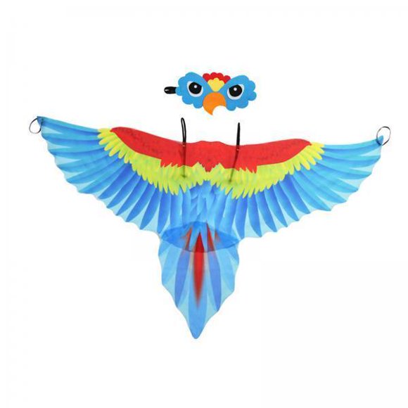 Conjunto de disfraz de pájaro para niños (paquete de 2 a 4): alas y capa para actuaciones, disfraces y fiestas de disfraces. 118cmx68cm