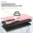 thumbnail image 7 of AIOVETEAB for Samsung Galaxy S22 Ultra Case,Silky Soft Touch Heavy Duty Protective Cover with Ring Holder Kickstand Magnetic Phone Case for S22 Ultra 5G 6.8'' 2022 (Pink), 7 of 7