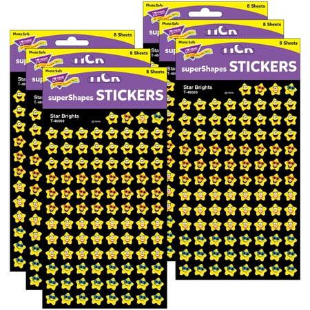UPC: 0194629032891 | TREND Star Brights superShapes Stickers 800 Per Pack 6 Packs