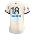 thumbnail image 3 of Women's Nike Yoshinobu Yamamoto Cream Los Angeles Dodgers 2024 City Connect Limited Player Jersey, 3 of 3