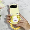 thumbnail image 3 of Cute Rabbit Étui Compatible avec Samsung Galaxy Z Flip 3/4, Étui Rigide Antichoc avec Bracelet et Charnière, 3 of 5