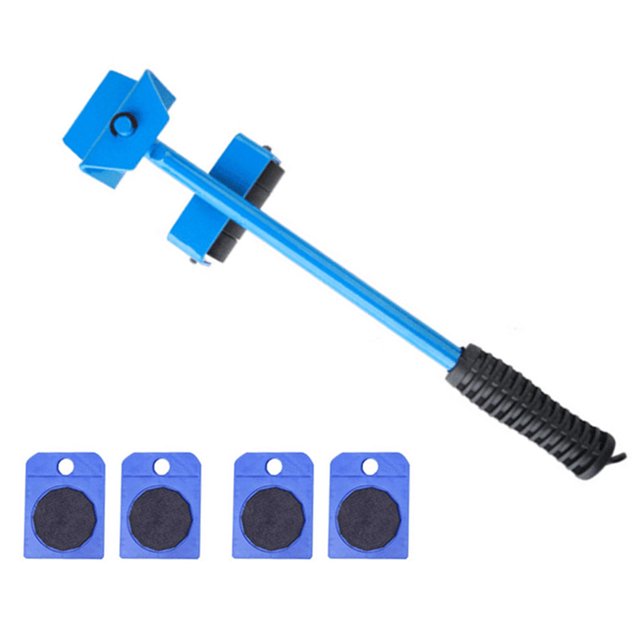 Meubles Robustes Lifter à Déplacement Facile, Glissières à Rouleau à Rotation 360°, Ensemble de 5 Outils de Déplacement pour Sofa, Canapés, Réfrigérateurs