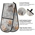 thumbnail image 2 of Yayeee Double Oven Mitt Kitchen Heat Resistant Baking 35" x7" Quilted Glove, Beautiful Floral, 2 of 6