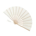thumbnail image 2 of Folding Fan, Hand Fan Light Weight Foldable  For Decoration For Friends Milk White, 2 of 8