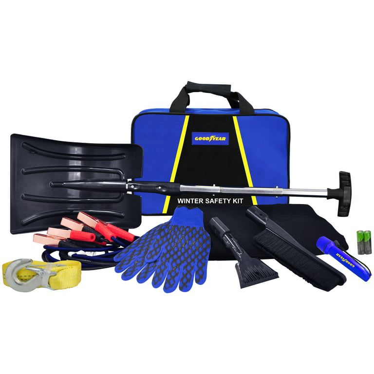 Goodyear Automotive Winter Safety Kit with Shovel. Assembled Product  Dimensions: 10in x 15in x 5in 