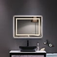 thumbnail image 4 of Ktaxon 32"x24" Home LED Lighted Rectangle Bathroom Mirror,Modern Wall Mirror with Dimmable Lights,Wall Mounted Makeup Vanity Mirror Over Cosmetic Bathroom Sink, 4 of 12