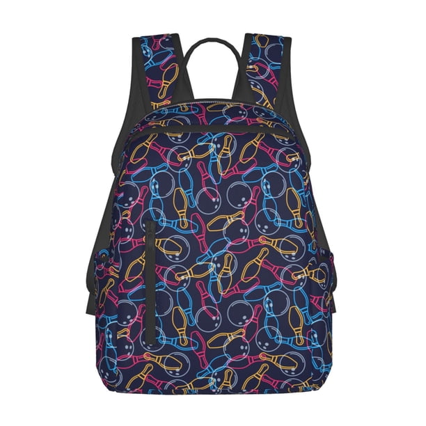 Balery Multicolor Bowling Mochila Ligera para Hombres y Mujeres – Resistente y Impermeable, Ideal para la Escuela, el Trabajo, los Viajes y el Uso Diario