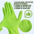 thumbnail image 4 of 100 pcs Heavy Duty Mechanic Nitrile Black/Orange/Green Disposable 8 MIL Diamond Gloves, 4 of 7
