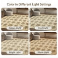 thumbnail image 7 of ODIKA 6'x9' Washable Area Rug Vintage Folk Distressed Farmhouse Border Lettering Primitive Flowing Dynamic for Family Room, Living Mater Bedroom, Non-Slip, Easy Care, 7 of 7