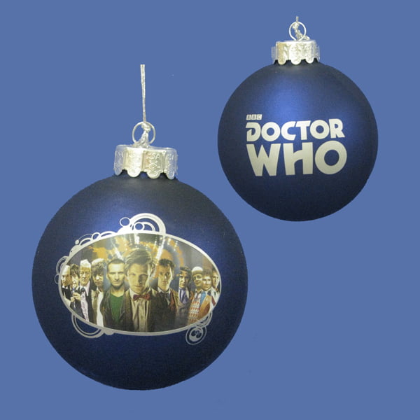 NEW Dr Doctor Who TARDIS Sparkly Glittery Kurt Adler Glass Christmas Ornament 