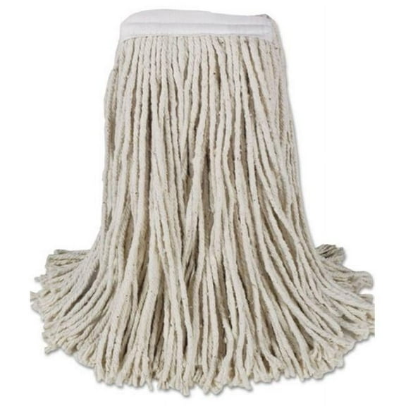 Boardwalk  No.16 Band Cotton Cut-End 4-Ply Mop Head - White - 1.25 in. - 12 Per Carton
